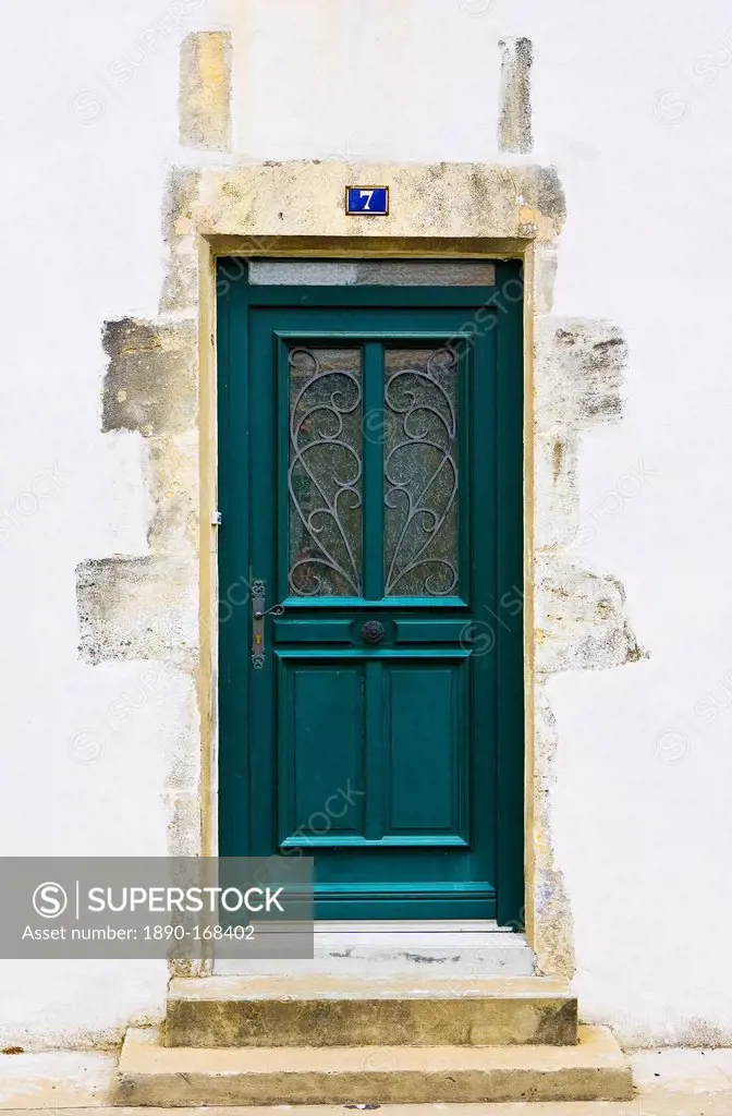 Traditional door, Ile De Re, France.
