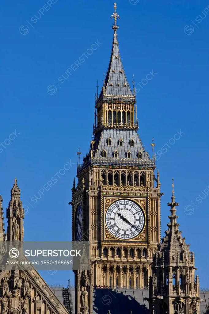 Big Ben and clock in St Stephen's Tower, London, United Kingdom