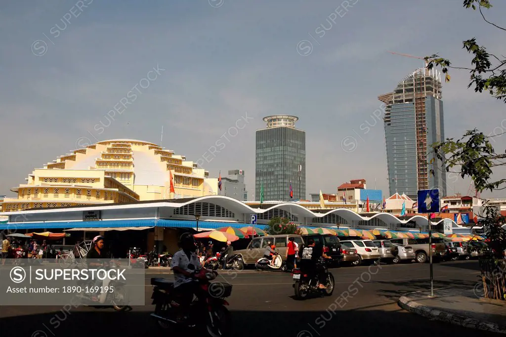 Central Market, Phnom Penh, Cambodia, Indochina, Southeast Asia, Asia