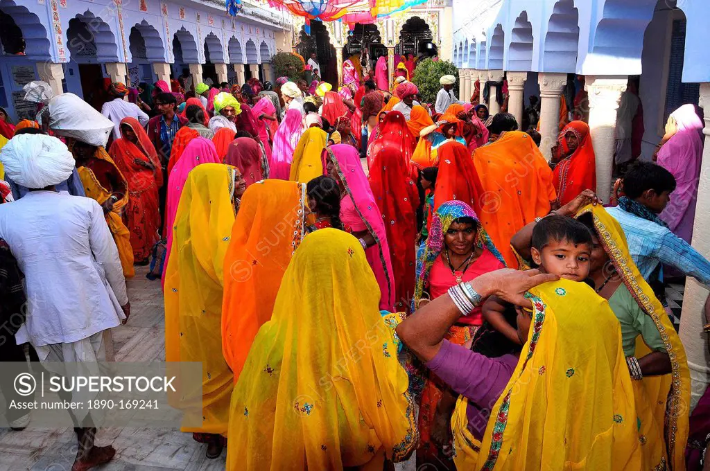 Rajasthani women, Pushkar, Rajasthan, India, Asia
