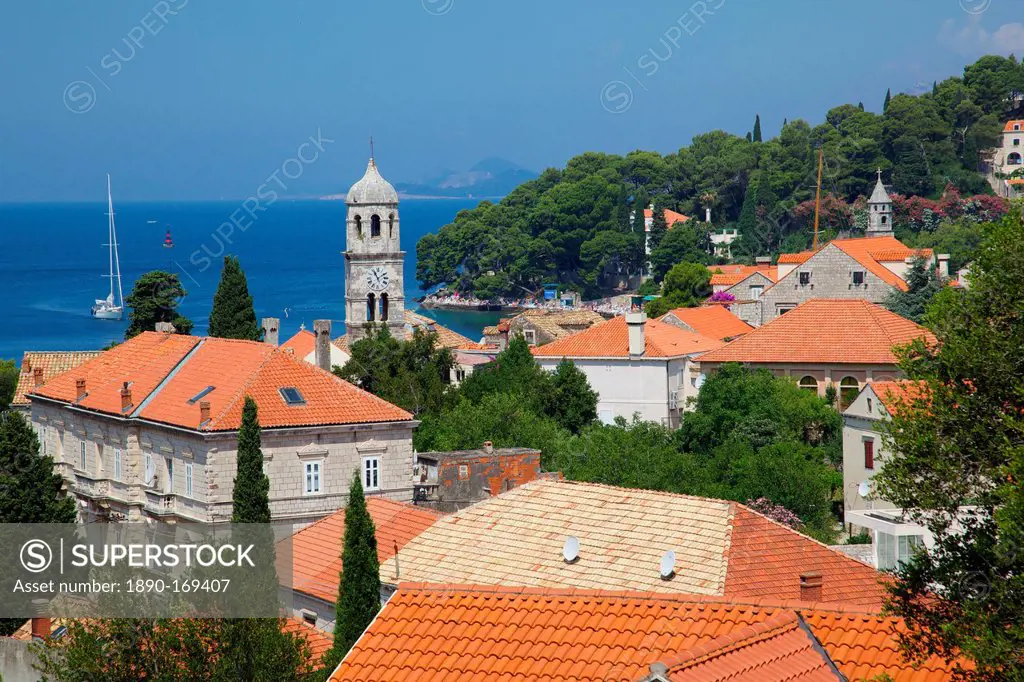 View of Cavtat Old Town, Cavtat, Dubrovnik Riviera, Dalmatian Coast, Dalmatia, Croatia, Europe