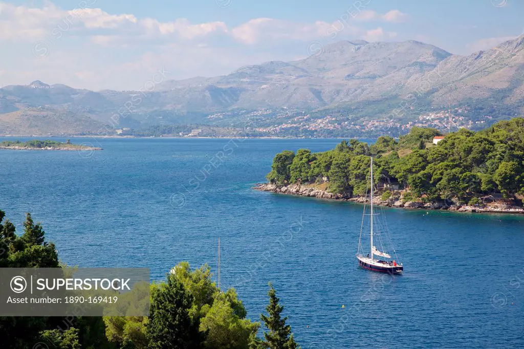 Adriatic coastline, Cavtat, Dubrovnik Riviera, Dalmatian Coast, Dalmatia, Croatia, Europe