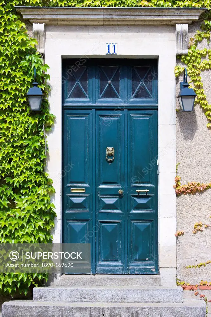 Period doorway in Ballee, Normandy, France