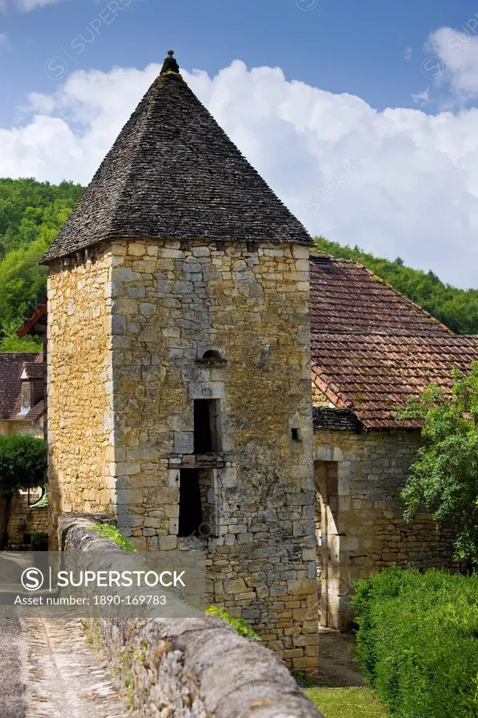 Traditional French buildings at St Amand de Coly, Dordogne, France