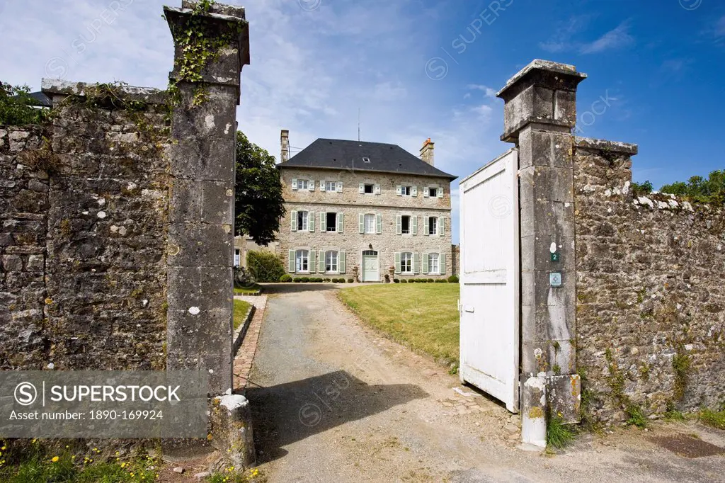 Heritage Foundation house in Rue de la Hauteur at Regneville-Sur-Mer, Normandy, France