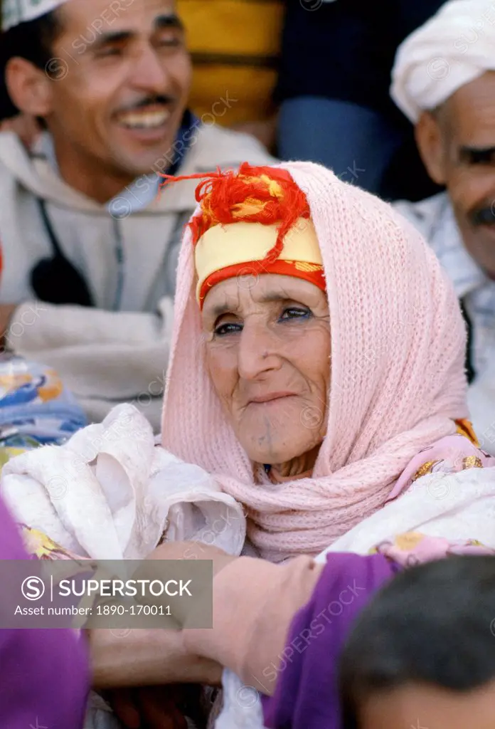 Woman at traditional festival in Marrakesh Morocco, North Africa