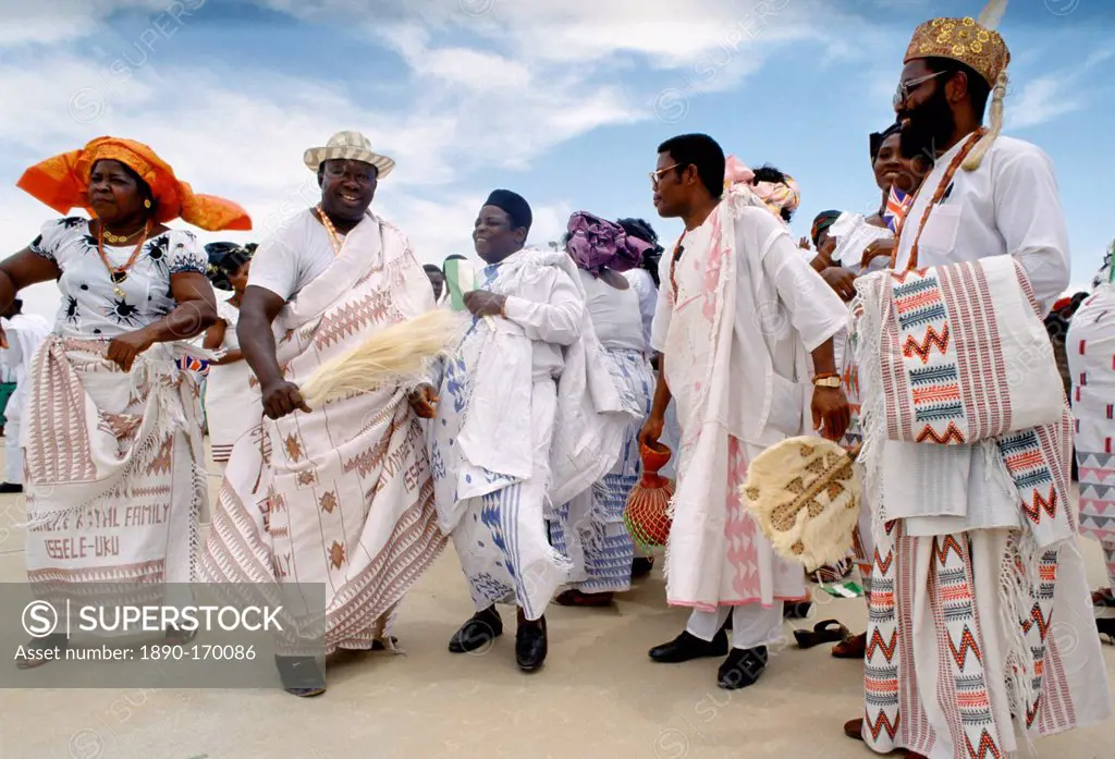 Nigerian men attending tribal gathering durbar cultural event at Maiduguri in Nigeria, West Africa