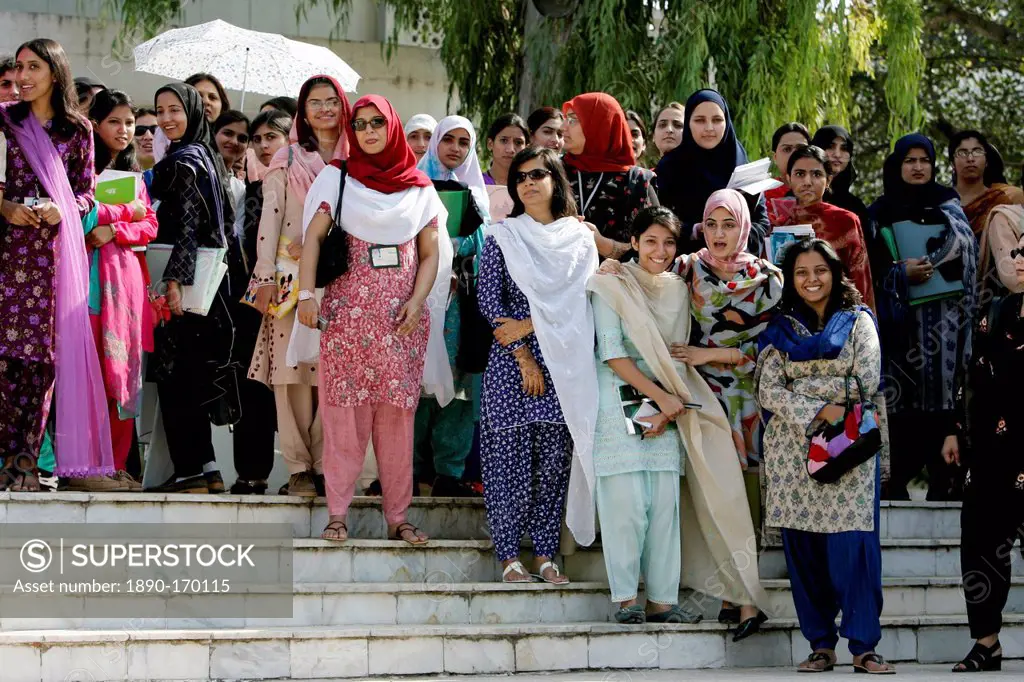 Students at the all-female Fatima Jinnah University in Rawalpindi, Pakistan