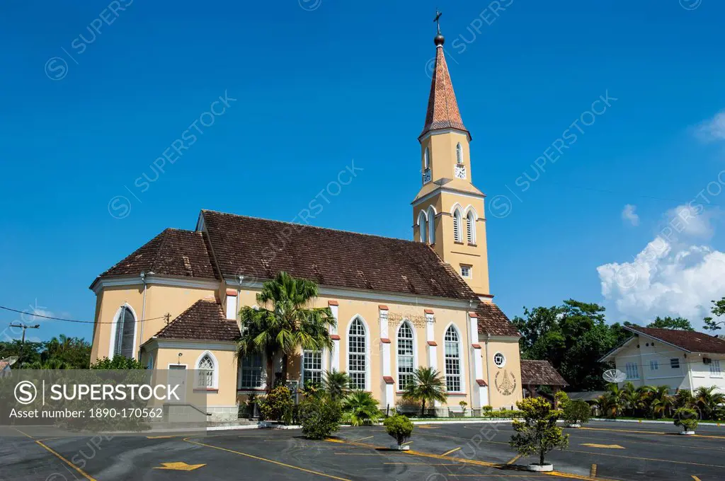 Lutheran church in the German speaking town of Pomerode, Brazil, South America