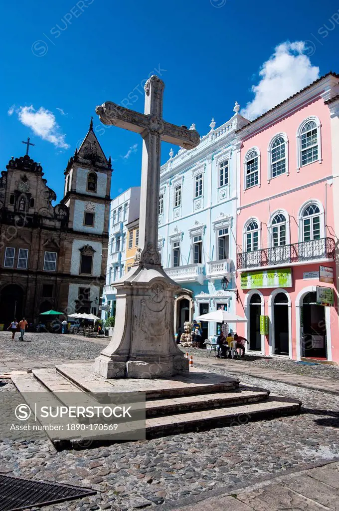 Pedestrian zone in the Pelourinho, UNESCO World Heritage Site, Salvador da Bahia, Bahia, Brazil, South America