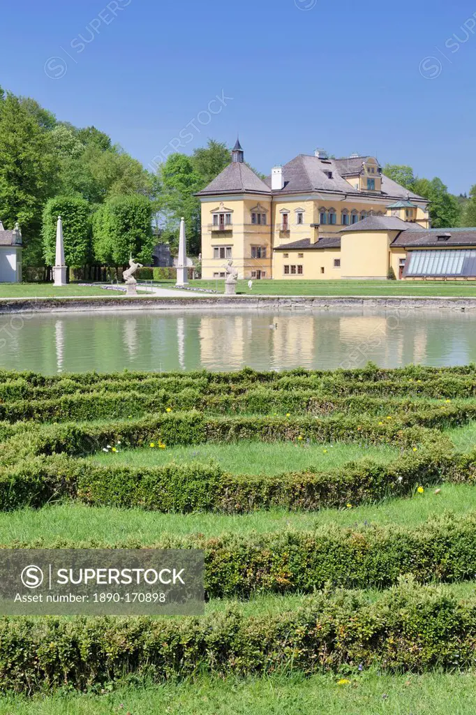 Hellbrunn Palace and formal garden, UNESCO World Heritage Site, Salzburg, Salzburger Land, Austria, Europe