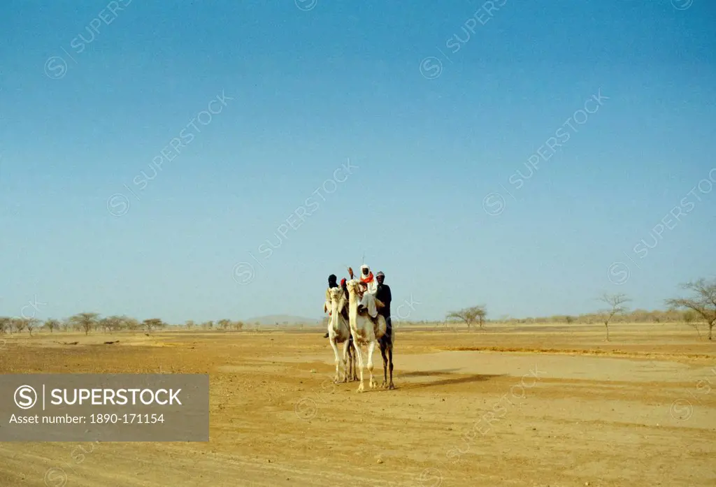 Touareg tribesmen in the Sahara Desert in Burkina Faso, formerly Upper Volta