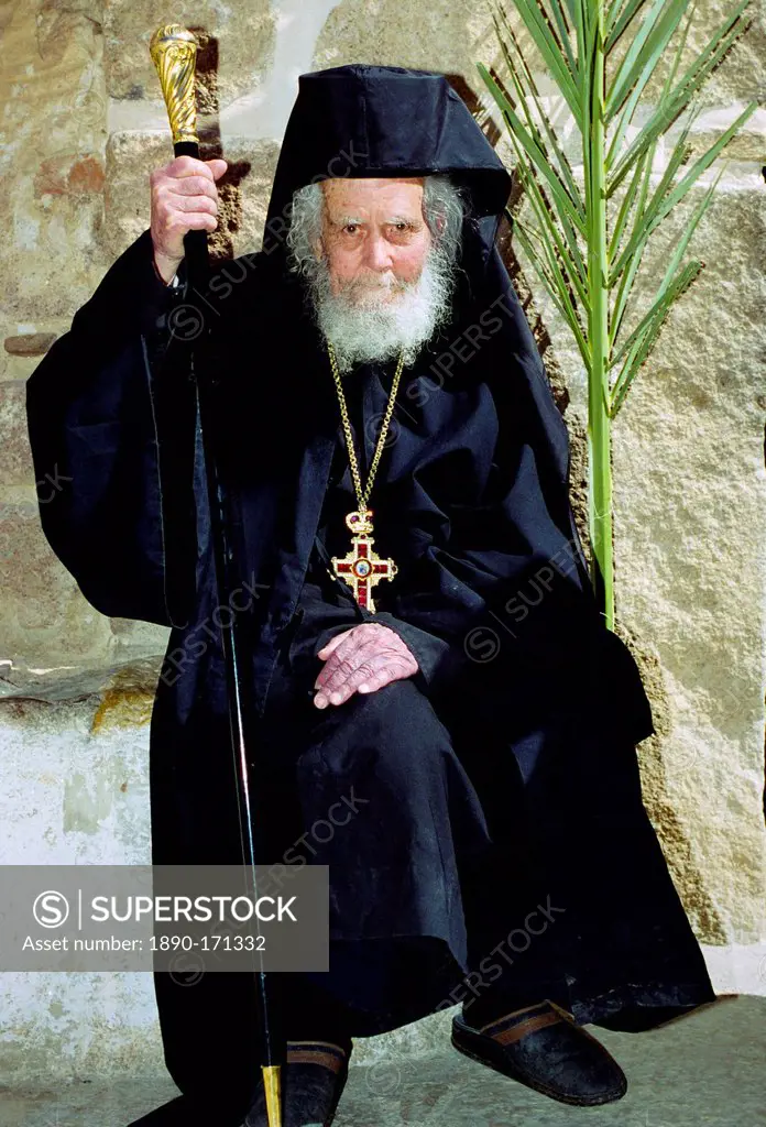 Orthodox monk at St Catherine's Monastery in Sinai Desert in Egypt