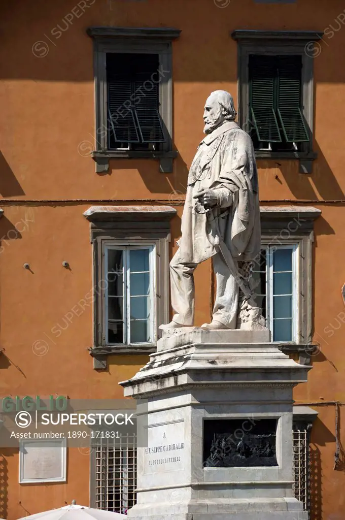 Statue of Garibaldi, Lucca, Tuscany, Italy, Europe