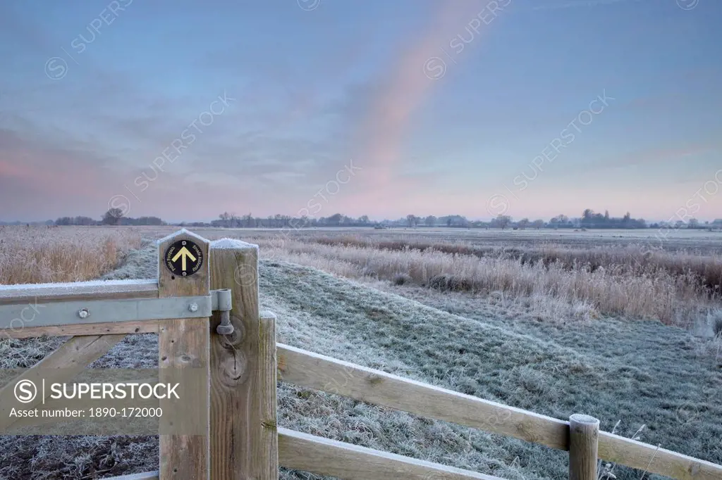 Winter scene in the Norfolk Broads near Ludham Bridge, Norfolk, United Kingdom, Europe