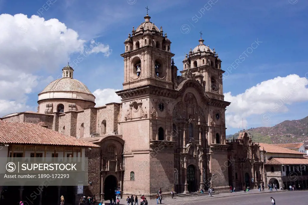 Compania de Jesus church, Plaza de Armas, Cuzco, Peru, South America