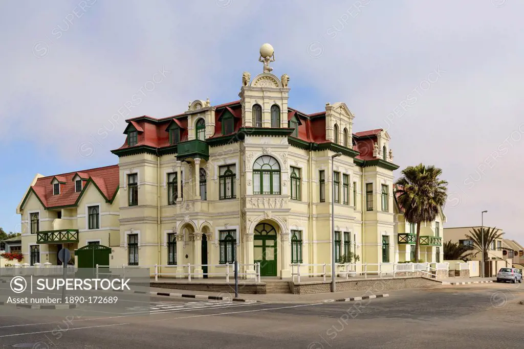 A good example of the German colonial architecture of Swakopmund, Namibia, Africa
