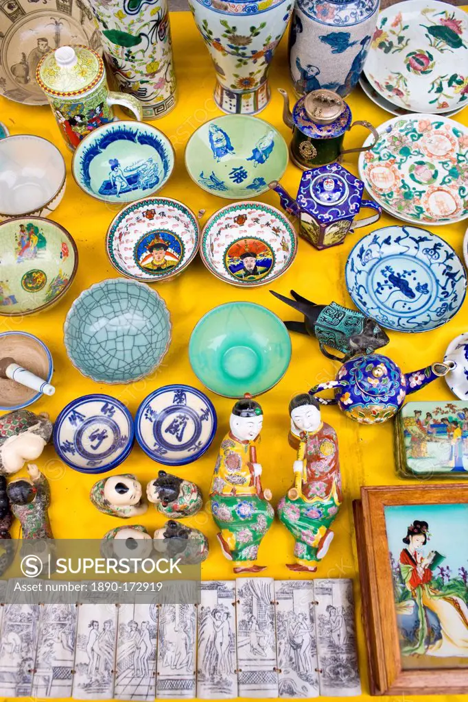 Souvenirs on sale in a gift shop at Fuli, near Xingping, China