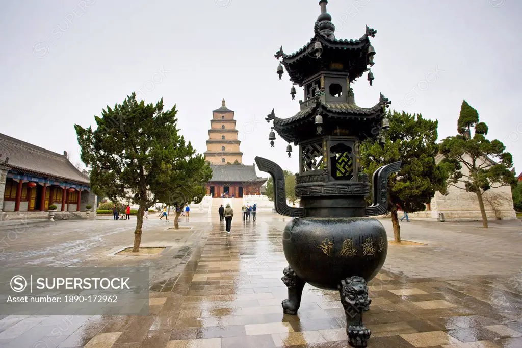 Big Wild Goose Pagoda, Tang dynasty architecture, Xian, China