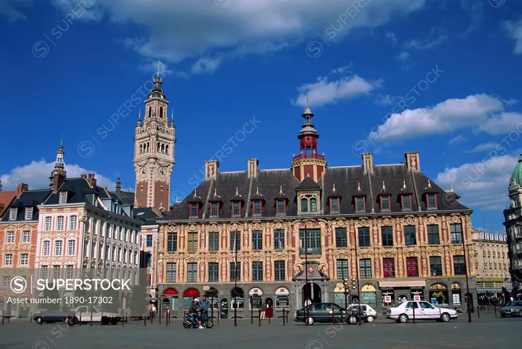 The Vielle Bourse on the Grand Place in the city of Lille in Nord Pas de Calais, France, Europe