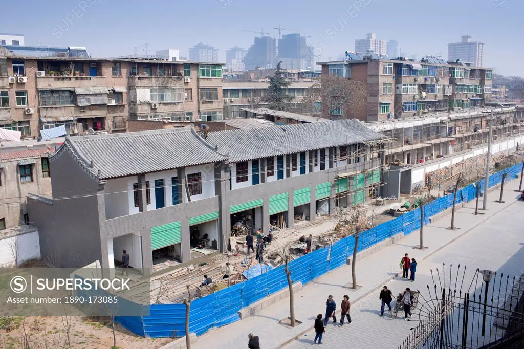New houses under construction in Xian, China