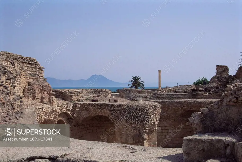 Antonine Baths, Carthage, UNESCO World Heritage Site, Tunisia, North Africa, Africa