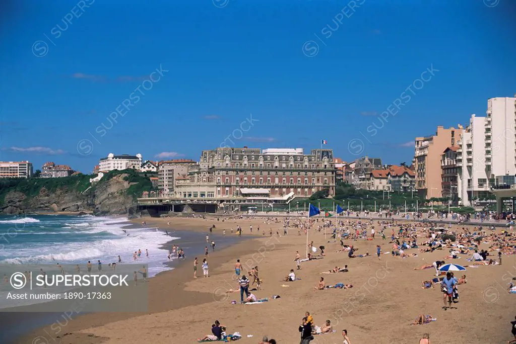 The beach, Biarritz, Aquitaine, France, Europe