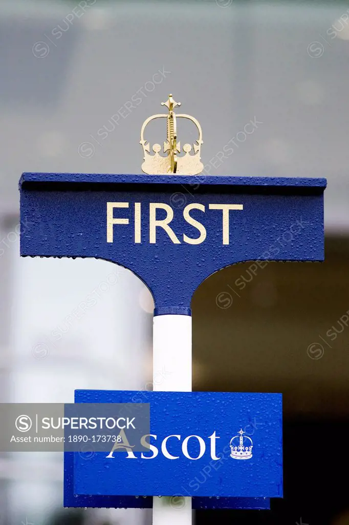 Coronet above the First Post at Ascot Racecourse, Berkshire, England, United Kingdom