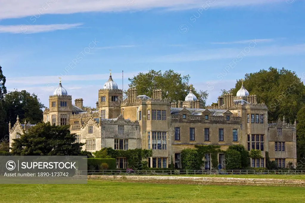 Charlton Park House, home of the Earl of Suffolk and Berkshire, in Wiltshire, England, United Kingdom