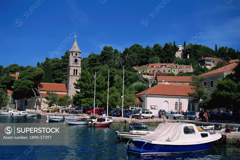 Cavtat Promenade and Harbour, Dalmatia, Croatia, Europe