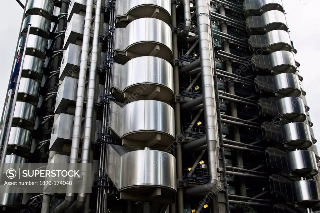 The Lloyd's Building offices of Lloyds of London insurance in the City, London, England, United Kingdom