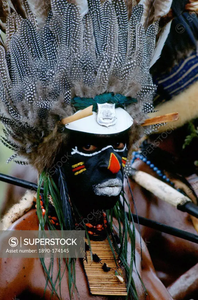 Man at Sing Sing tribal gathering Mount Hagen, Papua New Guinea