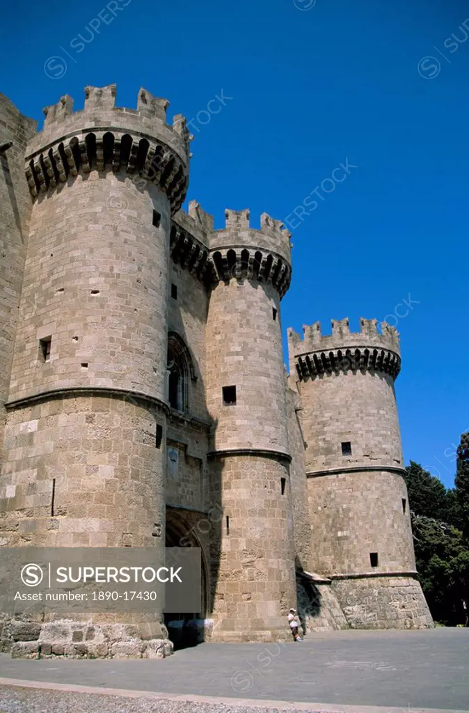 Palace of the Knights, Rhodes Town, island of Rhodes, Greek Islands, Greece, Europe