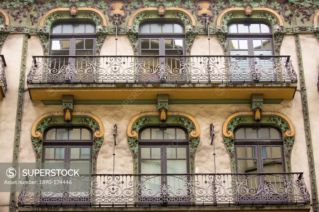 Traditional architecture in Gijon city, Asturias, Northern Spain