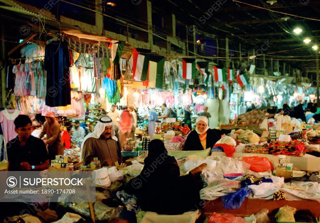 People shopping in the Souk, Kuwait City, Kuwait.