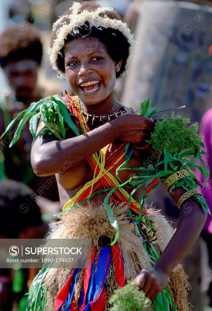 Girl at Sing Sing tribal gathering Mount Hagen, Papua New Guinea
