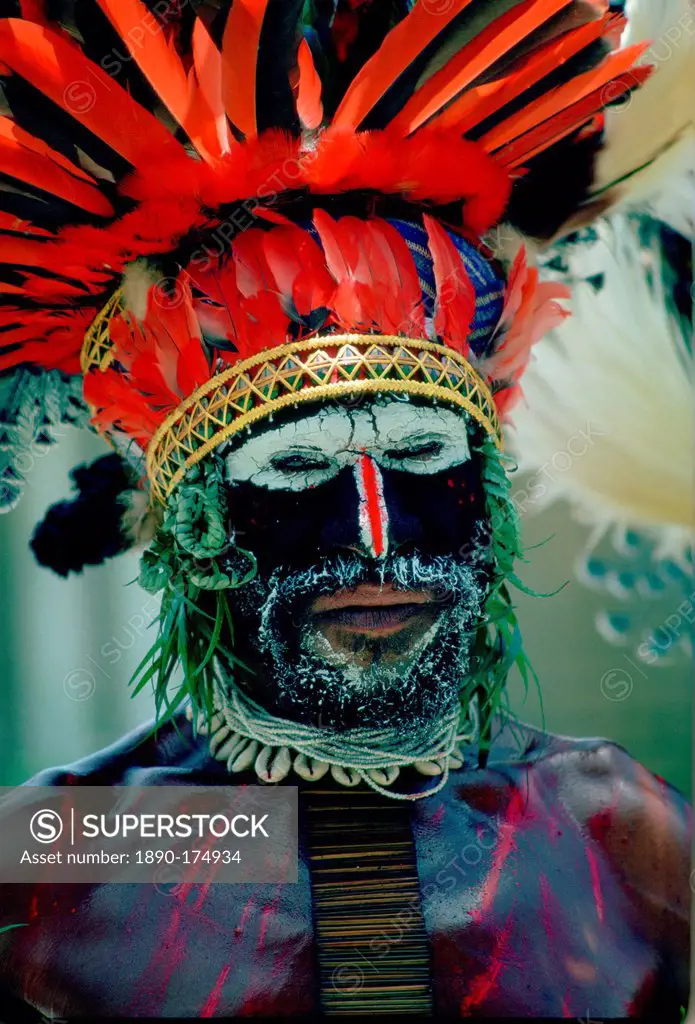 Man at Sing Sing tribal gathering Mount Hagen, Papua New Guinea