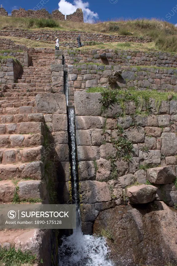 Inca waterworks, a masterpiece of engineering, Tipon, Peru, South America