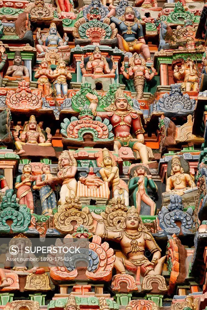 Gopuram in Darasuram Temple, Darasuram, Tamil Nadu, India, Asia