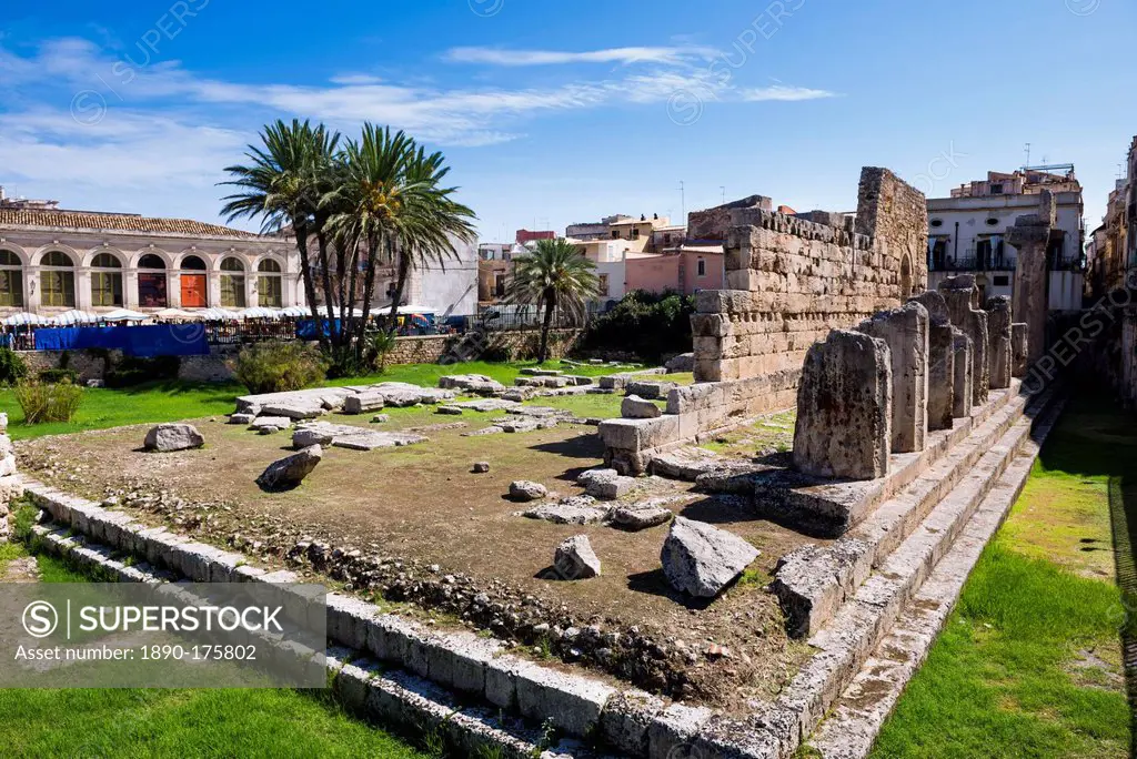 Temple of Apollo (Tempio di Apollo), Ortigia (Ortygia), Syracuse (Siracusa), UNESCO World Heritage Site, Sicily, Italy, Europe