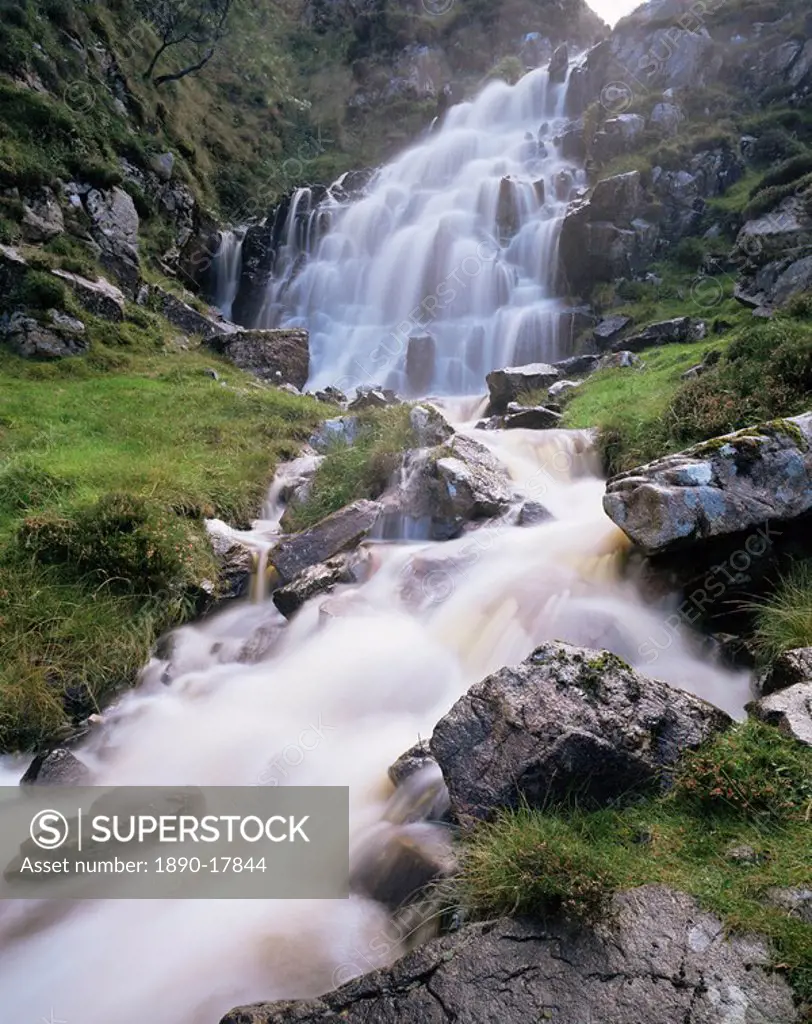 Waterfall near Uig, Isle of Lewis, Outer Hebrides, Scotland, United Kingdom, Europe