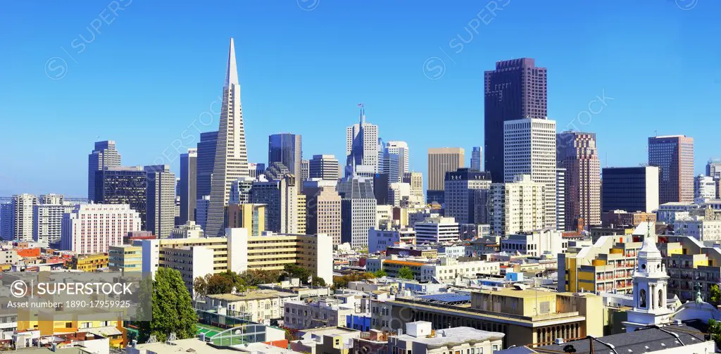 Financial district skyline, San Francisco, California, United States of America, North America