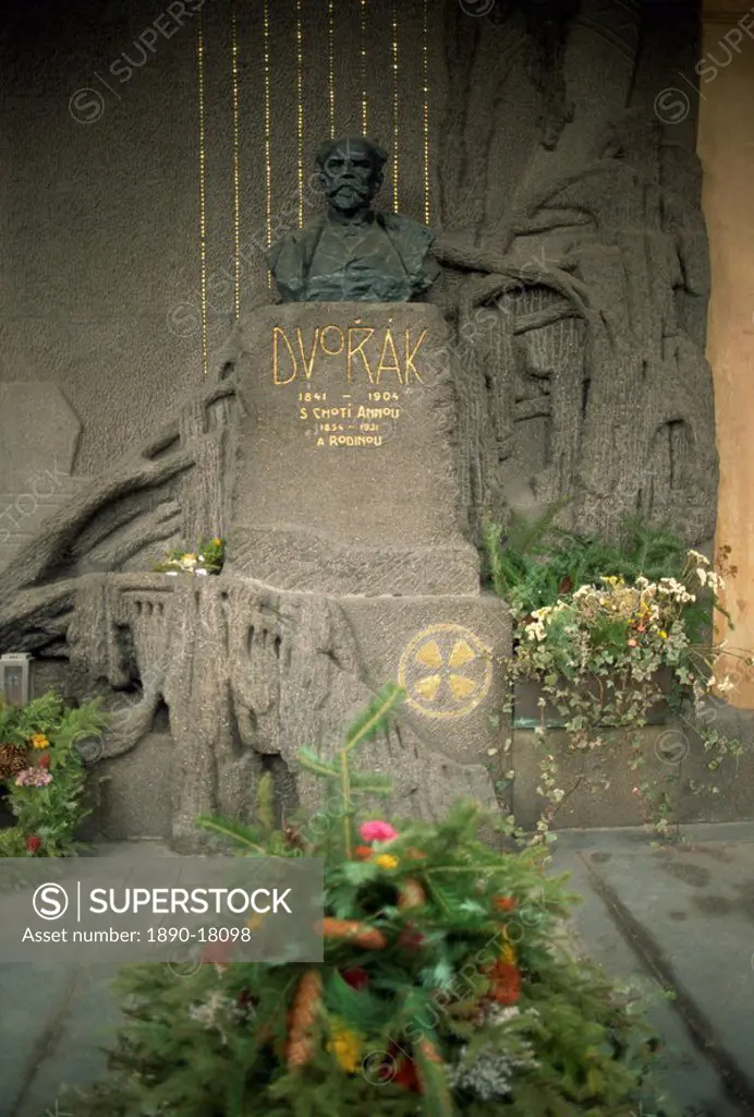 Grave of Dvorak, Prague, Czech Republic, Europe