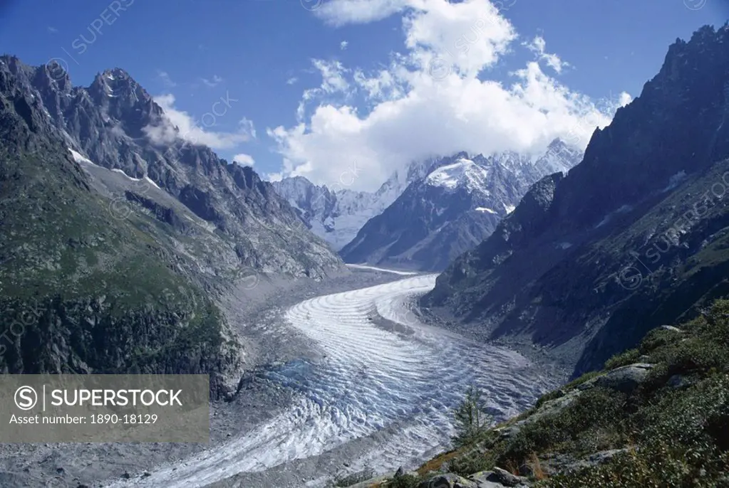 La Mer de Glace glacier, Chamonix, Savoie Savoy, France, Europe