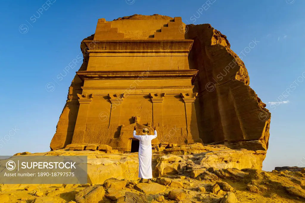 Tomb of Lihyan son of Kuza, Madain Saleh (Hegra) (Al Hijr), UNESCO World Heritage Site, Al Ula, Kingdom of Saudi Arabia, Middle East