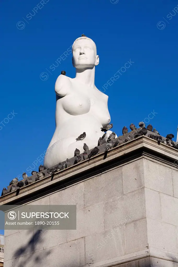 Statue of Alison Lapper, Pregnant, Trafalgar Square, London, England, United Kingdom, Europe