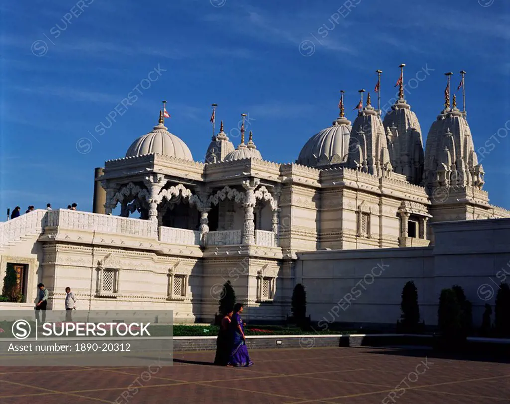 The Shree Swaminarayan Mandir Temple, Neasden, London, England, United Kingdom, Europe