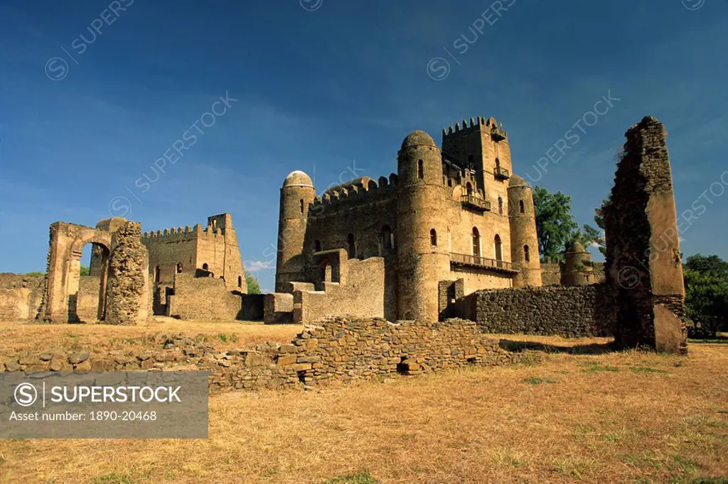 The Royal Enclosure of Fasil´s Castle, UNESCO World Heritage Site, Gondar, Ethiopia, Africa