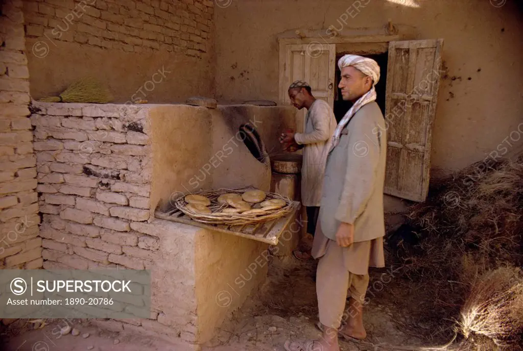 Men working in the bakery at Tashkurgan in Afghanistan, Asia