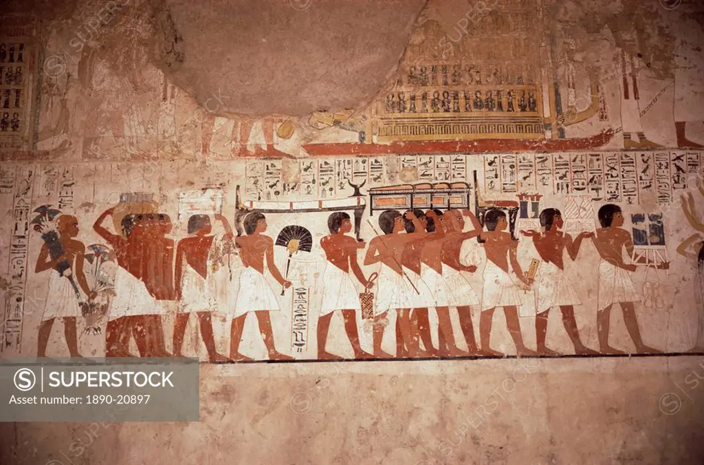 Tomb of Ramose, Grand Minister of the 18th dynasty, Valley of the Nobles, Thebes, UNESCO World Heritage Site, Egypt, North Africa, Africa